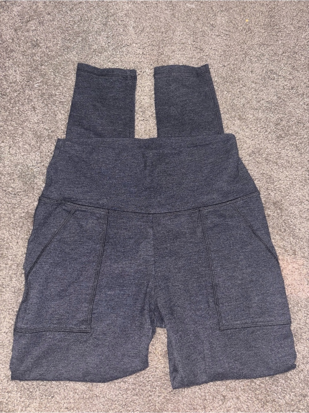 aerie Heather Charcoal High-Waist Pocket Leggings - Picture 1 of 6